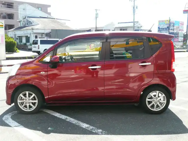 ダイハツ ムーヴ X SAⅡ 静岡県 2016(平28)年 2.7万km ファイアークォーツレッドM ワンオーナー/禁煙車/走行距離2万キロ台/純正CDオーディオ/スマートアシスト2/・衝突回避ブレーキ/・衝突警報器/・先行車発進お知らせ/・車線逸脱警報/・誤発進抑制制御/プッシュスタート・スマートキー/後方コーナーセンサー/アイドリングストップ/ETC/オートエアコン/純正フロアマット・バイザー/保証書・取扱説明書