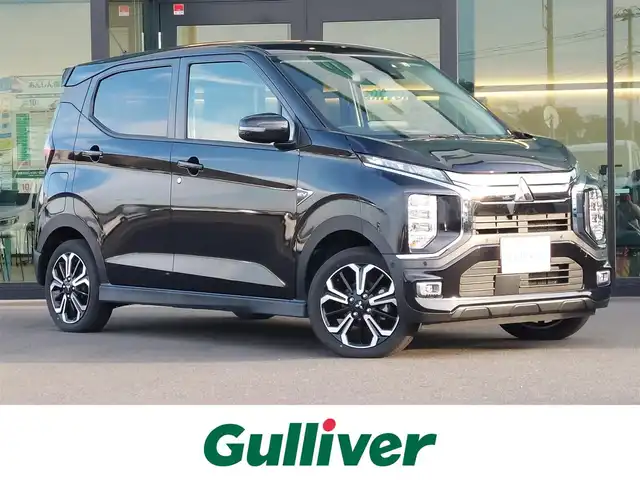三菱 ｅＫクロス ＥＶ P 東京都 2022(令4)年 0.6万km アメジストブラック 純正ナビ/　・フルセグTV/　・Bluetooth接続/　・USB/　・AM/FMラジオ/被害軽減ブレーキ/シートヒーター/ステアリングヒーター/プッシュスタート/スマートキー/純正15インチアルミ