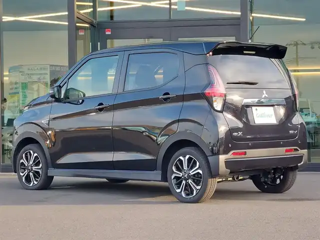 三菱 ｅＫクロス ＥＶ P 東京都 2022(令4)年 0.6万km アメジストブラック 純正ナビ/　・フルセグTV/　・Bluetooth接続/　・USB/　・AM/FMラジオ/被害軽減ブレーキ/シートヒーター/ステアリングヒーター/プッシュスタート/スマートキー/純正15インチアルミ