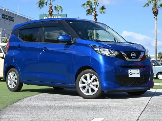 日産 デイズ X 千葉県 2019(令1)年 4.5万km オーシャンブルーP エマージェンシーブレーキ/社外メモリーナビ/【CD再生機能　Bluetooth接続】/アラウンドビューモニター/ステアリングスイッチ/ETC/ウインカーミラー/コーナーセンサー/純正14インチアルミホイル/サイド/カーテンエアバッグ/インテリジェントキー