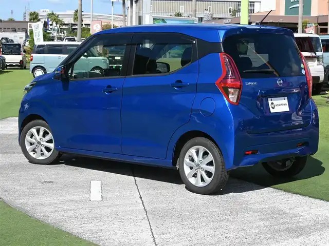 日産 デイズ X 千葉県 2019(令1)年 4.5万km オーシャンブルーP エマージェンシーブレーキ/社外メモリーナビ/【CD再生機能　Bluetooth接続】/アラウンドビューモニター/ステアリングスイッチ/ETC/ウインカーミラー/コーナーセンサー/純正14インチアルミホイル/サイド/カーテンエアバッグ/インテリジェントキー