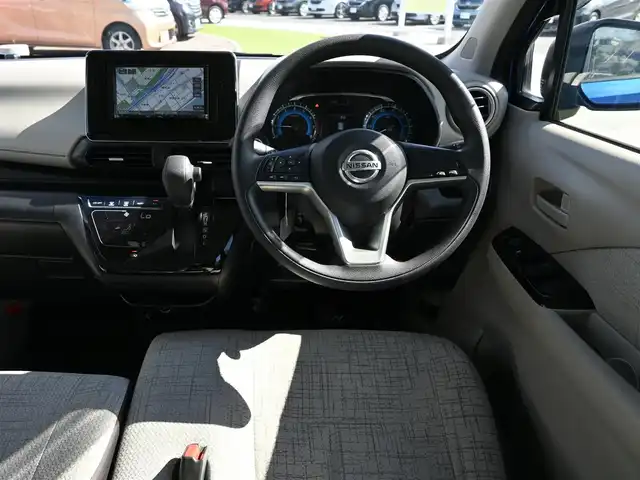 日産 デイズ X 千葉県 2019(令1)年 4.5万km オーシャンブルーP エマージェンシーブレーキ/社外メモリーナビ/【CD再生機能　Bluetooth接続】/アラウンドビューモニター/ステアリングスイッチ/ETC/ウインカーミラー/コーナーセンサー/純正14インチアルミホイル/サイド/カーテンエアバッグ/インテリジェントキー