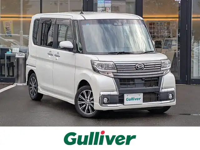 ダイハツ タント カスタムX トップED LTD SAⅢ 福井県 2018(平30)年 7.2万km パールホワイトⅢ 純正8インチメモリナビ/AM/FM/フルセグ/BT/CD/DVD/USB/iPod/全方位カメラ/両側パワースライドドア/衝突被害軽減システム/アイドリングストップ/横滑り防止装置/盗難防止装置/前方ドライブレコーダー/ETC/運転席シートヒーター/純正フロアマット/ダブル＋サイドエアバッグ/純正14インチAW/LEDヘッドライト/Fフォグ/オートマチックハイビーム/スマートキー