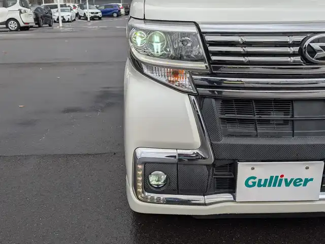 ダイハツ タント カスタムX トップED LTD SAⅢ 福井県 2018(平30)年 7.2万km パールホワイトⅢ 純正8インチメモリナビ/AM/FM/フルセグ/BT/CD/DVD/USB/iPod/全方位カメラ/両側パワースライドドア/衝突被害軽減システム/アイドリングストップ/横滑り防止装置/盗難防止装置/前方ドライブレコーダー/ETC/運転席シートヒーター/純正フロアマット/ダブル＋サイドエアバッグ/純正14インチAW/LEDヘッドライト/Fフォグ/オートマチックハイビーム/スマートキー