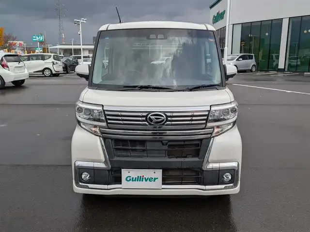 ダイハツ タント カスタムX トップED LTD SAⅢ 福井県 2018(平30)年 7.2万km パールホワイトⅢ 純正8インチメモリナビ/AM/FM/フルセグ/BT/CD/DVD/USB/iPod/全方位カメラ/両側パワースライドドア/衝突被害軽減システム/アイドリングストップ/横滑り防止装置/盗難防止装置/前方ドライブレコーダー/ETC/運転席シートヒーター/純正フロアマット/ダブル＋サイドエアバッグ/純正14インチAW/LEDヘッドライト/Fフォグ/オートマチックハイビーム/スマートキー