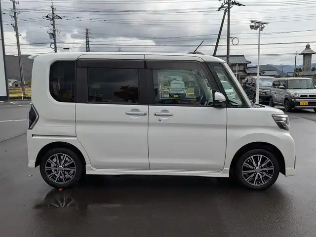 ダイハツ タント カスタムX トップED LTD SAⅢ 福井県 2018(平30)年 7.2万km パールホワイトⅢ 純正8インチメモリナビ/AM/FM/フルセグ/BT/CD/DVD/USB/iPod/全方位カメラ/両側パワースライドドア/衝突被害軽減システム/アイドリングストップ/横滑り防止装置/盗難防止装置/前方ドライブレコーダー/ETC/運転席シートヒーター/純正フロアマット/ダブル＋サイドエアバッグ/純正14インチAW/LEDヘッドライト/Fフォグ/オートマチックハイビーム/スマートキー