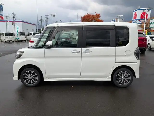 ダイハツ タント カスタムX トップED LTD SAⅢ 福井県 2018(平30)年 7.2万km パールホワイトⅢ 純正8インチメモリナビ/AM/FM/フルセグ/BT/CD/DVD/USB/iPod/全方位カメラ/両側パワースライドドア/衝突被害軽減システム/アイドリングストップ/横滑り防止装置/盗難防止装置/前方ドライブレコーダー/ETC/運転席シートヒーター/純正フロアマット/ダブル＋サイドエアバッグ/純正14インチAW/LEDヘッドライト/Fフォグ/オートマチックハイビーム/スマートキー