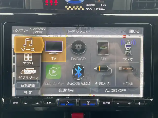 トヨタ ルーミー カスタムG－T 福島県 2024(令6)年 1.9万km ブラックマイカメタリック モデリスタエアロ/アルパインナビ/(CD/DVD/BT/SD/AppleCarPlay)/フルセグTV/両側パワースライドドア/パノラミックビューモニター/前席シートヒーター/LEDオートライト/フォグランプ/レーダークルーズコントロール/衝突被害軽減システム/車線逸脱警報/プッシュスタート/アイドリングストップ/純正ドアバイザー/純正フロアマット