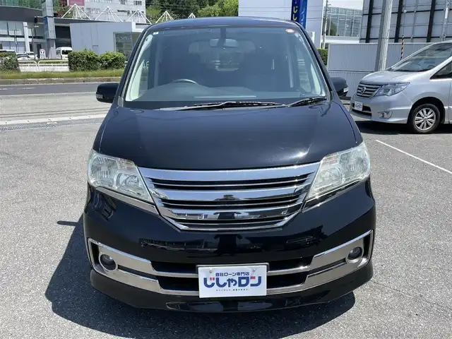 日産 セレナ ライダー ブラックライン 山形県 2012(平24)年 10.5万km スーパーブラック (株)IDOMが運営する【じしゃロン山形店】の自社ローン専用車両になります。/こちらは現金またはオートローンご利用時の価格です。/自社ローンご希望の方は別途その旨お申付け下さい。/純正SDナビ/（CD/DVD/TV/BT・AM/FM）/バックカメラ/ETC/両側パワースライドドア/クルーズコントロール/アイドリングストップ/横滑り防止機能装置/フリップダウンモニター/スマートキー/プッシュスタート/ドアバイザー/電動格納ミラー