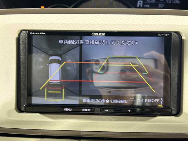 ダイハツ ムーヴ キャンバス G メイクアップ リミテッド　SAⅢ 沖縄県 2022(令4)年 4.4万km パールホワイトⅢ/ナチュラルベージュマイカメタリック 2トーン 県外仕入れ　/禁煙車　/社外ナビ[AVN-R87]/（Ｂｌｕｅｔｏｏｔｈ　ＣＤ　ＦＭ　ＡＭ）/全方位カメラ　/スマートアシスト３　/コーナーセンサー　/・衝突被害軽減ブレーキ/・車線逸脱警報機能/・オートマチックハイビーム/ＥＴＣ　/ＬＥＤヘッドライト　/シートヒーター　/アイドリングストップ　/オートライト