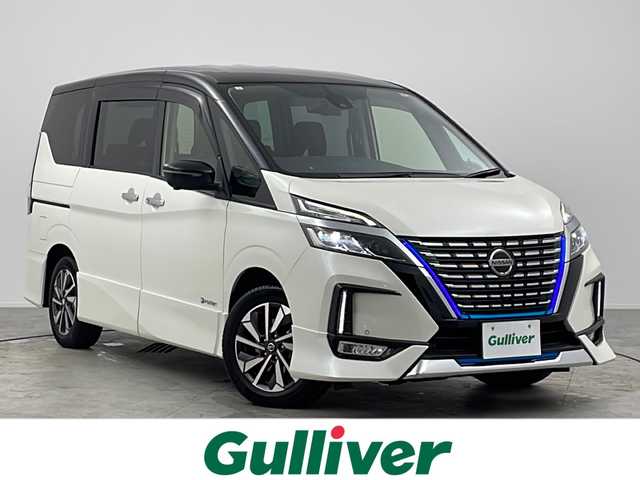 日産 セレナ e－パワー ハイウェイスター V 愛知県 2021(令3)年 5.7万km ブリリアントホワイトパール 2トーン /禁煙車//純正ナビ(MM520D-L)//フルセグTV//ブルーレイ視聴可//ETC//バックカメラ//アラウンドビューモニター//純正後席フリップダウンモニター//セーフティパックA//プロパイロット//エマージェンシーブレーキ//レーンディパーチャーウォーニング//ブラインドスポットモニター//リヤクロストラフィックアラート//踏み間違い防止//ふらつき警報//フロント&バックソナー//アダプティブLEDヘッドライト//オートライト//LEDフォグランプ//両側ハンズフリーパワースライドドア//スライドドアサンシェード//デュアルバックドア//前席シートヒーター//2列目超ロングスライドキャプテンシート//3列目スライドスマートアップシート//純正16インチアルミホイール//純正ドアバイザー//純正フロアマット//革巻きステアリング//ステアリングスイッチ//ステアリングヒーター//プッシュスタート//電動格納ミラーウィンカー//アイドリングストップ//電子パーキングブレーキ//ブレーキホールド//新車保証書・取扱説明書//スペアキー
