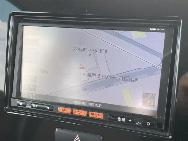 日産 モコ X 静岡県 2014(平26)年 6.3万km アーバンブラウン 純正SDナビ(MM114D-A)/　AM FM CD USB/ETC/スマートキー2本/プッシュスタート/アイドリングストップ/純正フロアマット/ハロゲンヘッドライト/オートエアコン/ドアバイザー/電動格納ウインカーミラー/フルセグTV/バックモニター/純正14インチアルミホイール