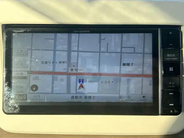 スズキ ラパン X 岡山県 2020(令2)年 8.4万km シフォンアイボリーM 登録時走行距離83532km/社外ナビ/（AM/FM/CD/DVD/BT）/衝突軽減ブレーキ/アイドリングストップ/レーンキープアシスト/D席シートヒーター/横滑り防止装置/オートライト/オートエアコン/ETC/プッシュスタート/スマートキー/純正14インチアルミホイール