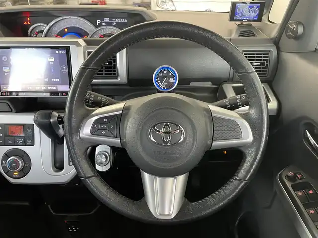 トヨタ ピクシスメガ G SA 千葉県 2015(平27)年 12.7万km ブルーマイカM ワンオーナー/スマートアシスト/〇衝突被害軽減ブレーキ/〇誤発進抑制機能(前方)/〇衝突警報機能/ローダウン（純正スプリング有）/社外スピーカー（carrozzeria）/レーダー探知機（ZERO 600V）/社外マフラー（純正有）/社外エアクリーナー/ブースト計/carrozzeria8インチナビ/〇フルセグTV/BTオーディオ/CD/DVD/ラジオ/バックカメラ/両側パワースライドドア/アイドリングストップ/ドライブレコーダー/スマートキー/プッシュスタート/純正15インチAW/LEDヘッドランプ/フォグ/ETC/保証書/取説/スペアキー