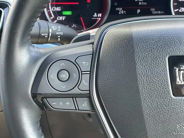 トヨタ クラウン ハイブリッド RS Four 道央・札幌 2020(令2)年 5.3万km プレシャスガレナ ・４WD/・衝突軽減ブレーキ/・寒冷地仕様/・純正ナビ/　CD＆DVD＆BT＆TV/・モデリスタエアロ/・レザーシート/・パワーシート/・バックカメラ/・コーナーセンサー/・レーンキープアシスト/・レーダークルーズコントロール/・シートヒーター/・オートエアコン/・オートライト/・オートリトラミラー/・レインセンサーワイパー/・オートハイビーム/・パドルシフト/・MT付きAT/・ビルトインETC/・プッシュスタート/・スマートキー/・純正ドライブレコーダー/・LEDヘッドライト/・純正フロアマット/・ドアバイザー/・ウィンカーミラー/・フォグライト/・
