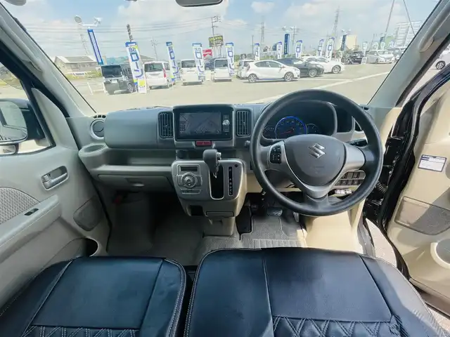 スズキ エブリィ ワゴン PZターボ スペシャル 岡山県 2016(平28)年 10.7万km ブルーイッシュブラックパール3 (株)IDOMが運営する【じしゃロン岡山店】の自社ローン専用車両になります。こちらは現金またはオートローンご利用時の価格です。自社ローンご希望の方は別途その旨お申付け下さい/社外７インチナビ/ハイルーフ/両側パワスラ/オートステップ/ステアリングスイッチ/プッシュスタート/Bluetooth/純正ドラレコ/レザー調シートカバー