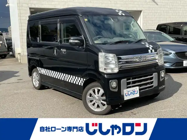 スズキ エブリィ ワゴン PZターボ スペシャル 和歌山県 2016(平28)年 10.7万km ブルーイッシュブラックパール3 (株)IDOMが運営する【じしゃロン和歌山店】の自社ローン専用車両になります。こちらは現金またはオートローンご利用時の価格です。自社ローンご希望の方は別途その旨お申付け下さい/【じしゃロン個店占有の為　落札禁止】/社外７インチナビ/ハイルーフ/両側パワスラ/オートステップ/ステアリングスイッチ/プッシュスタート/Bluetooth/純正ドラレコ/レザー調シートカバー