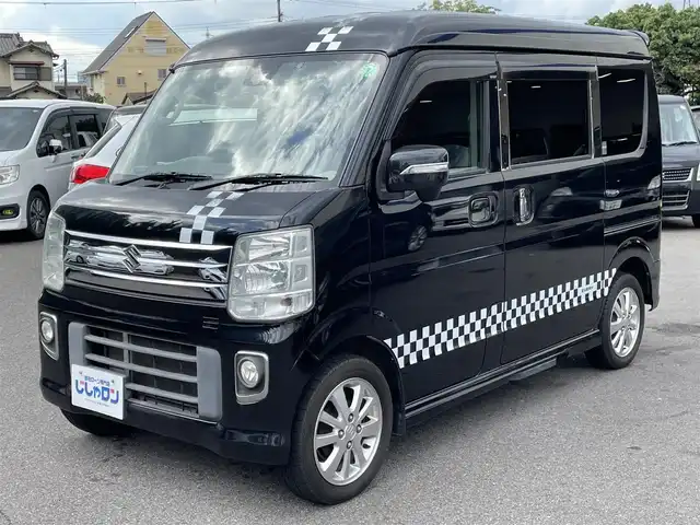 スズキ エブリィ ワゴン PZターボ スペシャル 和歌山県 2016(平28)年 10.7万km ブルーイッシュブラックパール3 (株)IDOMが運営する【じしゃロン和歌山店】の自社ローン専用車両になります。こちらは現金またはオートローンご利用時の価格です。自社ローンご希望の方は別途その旨お申付け下さい/【じしゃロン個店占有の為　落札禁止】/社外７インチナビ/ハイルーフ/両側パワスラ/オートステップ/ステアリングスイッチ/プッシュスタート/Bluetooth/純正ドラレコ/レザー調シートカバー