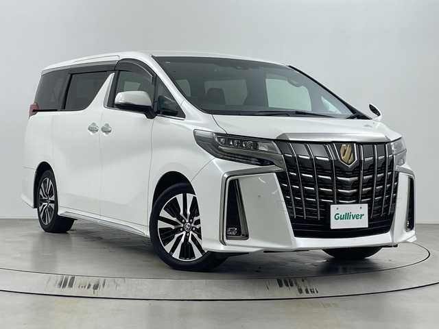 トヨタ アルファード S タイプゴールド 埼玉県 2020(令2)年 4.3万km ホワイトパールクリスタルシャイン 純正フリップダウンモニター/純正ナビ/　(Bluetooth/Miracast/USB/FM/AM)/フルセグテレビ/バックカメラ/ビルトインETC2.0/前後ドライブレコーダー/両側パワースライドドア/パワーバックドア/ハーフレザーシート/クルーズコントロール/衝突被害軽減ブレーキ/車線逸脱警報/クリアランスソナー/電子パーキングシステム/ブレーキホールド/オートLEDライト/オートハイビーム/プッシュスタート/純正18インチアルミホイール