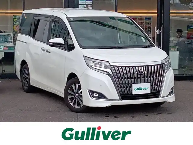 トヨタ エスクァイア Gi 福井県 2019(平31)年 12万km ホワイトパールクリスタルシャイン 衝突被害軽減システム/純正9インチナビ（NSZT-Y68T）/・（フルセグTV/CD/DVD/Bluetooth)/フリップダウンモニター/バックカメラ/ドライブレコーダー/ビルトインETC/オートLEDライト/電動格納ウィンカーミラー/両側パワースライドドア/純正15インチAW/純正フロアマット/スマートキー