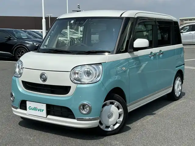 ダイハツ ムーヴ キャンバス G メイクアップ リミテッド　SAⅢ 奈良県 2019(平31)年 5.2万km パールホワイトⅢ/ファインミントメタリック 2トーン フルセグナビ（ＮＳＺＷ－Ｗ６９Ｄ）　/Ｂｌｕｅｔｏｏｔｈ　/ＣＤ／ＤＶＤ　/ドライブレコーダー　/両側パワースライドドア　/運転席シートヒーター　/ＬＥＤヘッドライト　/純正フロアマット　/アイドリングストップ