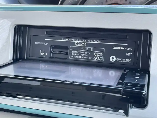 ダイハツ ムーヴ キャンバス G メイクアップ リミテッド　SAⅢ 佐賀県 2019(平31)年 5.2万km パールホワイトⅢ/ファインミントメタリック 2トーン 純正SDナビゲーション/・フルセグTV/CD/DVD/SD/USB/Bluetooth/パノラマモニター/前方ドライブレコーダー/両側パワースライドドア/TVキャンセラー/D席シートヒーター/ISOFIX対応/ステアリングリモコン/フロントデアイサ機能/純正LEDヘッドライト/・オートマチックハイビーム/純正LEDフォグランプ/純正フロアマット/純正ドアバイザ―/新車保証書/取扱説明書/衝突軽減ブレーキ/横滑り防止装置/アイドリングストップ