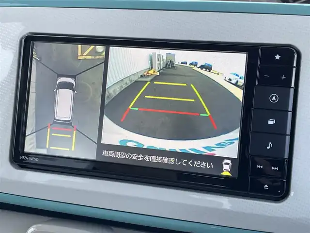 ダイハツ ムーヴ キャンバス G メイクアップ リミテッド　SAⅢ 佐賀県 2019(平31)年 5.2万km パールホワイトⅢ/ファインミントメタリック 2トーン 純正SDナビゲーション/・フルセグTV/CD/DVD/SD/USB/Bluetooth/パノラマモニター/前方ドライブレコーダー/両側パワースライドドア/TVキャンセラー/D席シートヒーター/ISOFIX対応/ステアリングリモコン/フロントデアイサ機能/純正LEDヘッドライト/・オートマチックハイビーム/純正LEDフォグランプ/純正フロアマット/純正ドアバイザ―/新車保証書/取扱説明書/衝突軽減ブレーキ/横滑り防止装置/アイドリングストップ