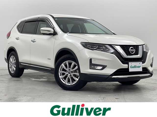 日産 エクストレイル ハイブリッド 20Xi 宮城県 2019(令1)年 7.6万km ブリリアントホワイトパール 禁煙車/インテリジェントアラウンドビューモニター/デジタルインナーミラー/撥水カプロンシート/プロパイロット/エマージェンシーブレーキ/車線逸脱警告/純正9型ナビ/・CD・DVD・BT・SD/フルセグTV/革巻きステアリング/ステアリングスイッチ/パワーバックドア/純正ドライブレコーダー（フロント）/LEDヘッドライト/フォグライト/ETC/純正フロアマット/純正ドアバイザー/純正17インチアルミホイール/電動パーキングブレーキ/AUTOHOLD/横滑り防止装置/プッシュスタート/スマートキー