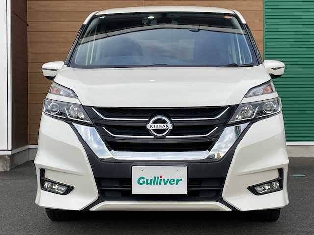 日産 セレナ ハイウェイスター Vセレクション 静岡県 2018(平30)年 4.7万km ブリリアントホワイトパール ワンオーナー/ETC/バックカメラ/クルーズコントロール/フルセグTV/純正SDナビ（CD/Bluetooth機能あり）/純正フロアマット/純正アルミホイール/プッシュスタート/スマートキー/両側パワースライドドア/アイドリングストップ/ウィンカーミラー/ドアバイザー/横滑り防止機能