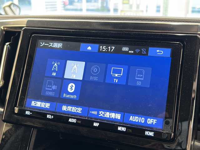 トヨタ アルファード S Cパッケージ 岐阜県 2019(令1)年 6.4万km ホワイトパールクリスタルシャイン ＴＲＤフルエアロ（F/S/R）/サンルーフ/純正9型ナビゲーション/純正フリップダウンモニター/両側電動スライドドア/Bluetooth/フルセグ視聴/３眼LEDヘッドライト/オートライト/オートハイビーム/プッシュスタート/スマートキー/スペアキー/合皮シート/シートヒーター/シートクーラー/前席パワーシート/オットマン/クリアランスソナー/取扱説明書