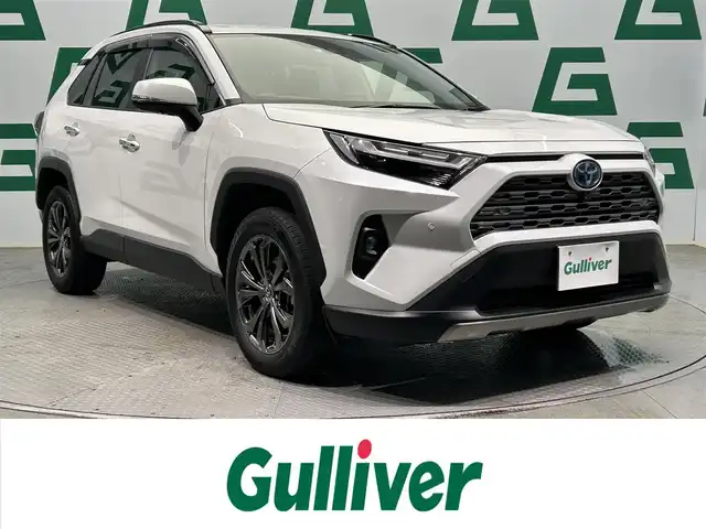 トヨタ ＲＡＶ４ ハイブリッドG 鹿児島県 2023(令5)年 4.1万km プラチナホワイトパールマイカ ディスプレイオーディオ/(フルセグTV/AppleCarPlay/AndroidAuto)/パノラミックビューモニター/ビルトインETC2.0/前席シートヒーター+シートベンチレーション/ステアリングヒーター/運転席パワーシート/ハンズフリーパワーバックドア/Toyota Safety Sense/　・プリクラッシュセーフティ/　・レーントレーシングアシスト/　・レーダークルーズコントロール/　・オートマチックハイビーム/　・ロードサインアシスト/ブラインドスポットモニター/電動パーキングブレーキ/オートブレーキホールド/LEDヘッドライト/電動格納ミラー/ドアバイザー