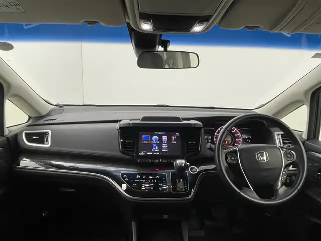 ホンダ オデッセイ アブソルート EX 群馬県 2014(平26)年 8.4万km ホワイトオーキッドパール 社外９型ナビ　後席１０．１型モニター　Ｂカメラ　衝突軽減　クルーズコントロール　ＢＳＭ　パドルシフト　両側パワスラ　ビルトインＥＴＣ　ＨＩＤ　Ｐスタート　スマートキー　スペアキー　純正アルミ　禁煙車
