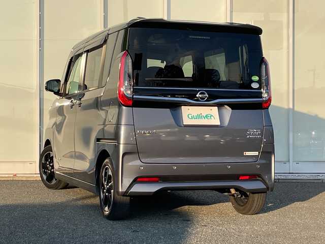 日産 ルークス HWS X プロパイロットED 福岡県 2021(令3)年 3.8万km チタニウムグレーメタリック 純正9インチナビ/（AM/FM/CD/DVD/SD/USB/BT/フルセグ）/プロパイロット/前後コーナーセンサー/衝突軽減ブレーキ/車線逸脱警報/先行車発進お知らせ機能/標識認識機能/ETC/全方位カメラ/両側パワースライドドア/ハンズフリースライドドア/純正14インチアルミホイール/純正前方ドライブレコーダー/純正フロアマット/純正ドアバイザー/オートライト/LEDヘッドライト/フォグランプ/テレビキャンセラー/電動パーキングブレーキ/後席サンシェード/後席送風機/アイドリングストップ/スマートキー/スペアキー/プッシュスタート/Wエアバッグ+カーテンエアバッグ/保証書・取扱説明書