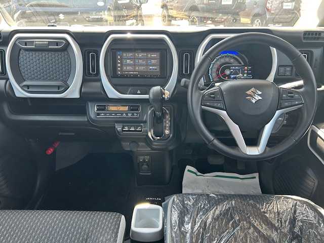 スズキ ハスラー HYBRID X ターボ 道東・釧路十勝 2022(令4)年 2.3万km シフォンアイボリーM ワンオーナー/4WD/寒冷地仕様/衝突被害軽減システム/横滑り防止装置/レーンキープアシスト/ヒルディセントコントロール/後方コーナーセンサー/PWRモード/スノーモード/グリップコントロール/オートエアコン/ミラーヒーター/前席シートヒーター/レーダークルーズコントロール/パーキングアシスト/MTモード付AT/パドルシフト/社外オーディオ/　(CD/USB/AUX)/オートライト/純正LEDヘッドライト/フォグランプ/アイドリングストップ/革巻きステアリング/ステアリングリモコン/純正ドアバイザー/純正フロアマット/電動格納ウィンカーミラー/ABS/盗難防止装置/エンジンスタートボタン/スマートキー/スペアキー1本/取扱説明書/保証書/純正アルミホイール付サマータイヤ積み込み/　(165/60/R15/22年製/3mm)