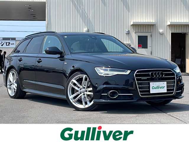アウディ Ａ６ アバント 2．0 TFSI クワトロ 道北・旭川 2017(平29)年 6.4万km 黒 メーカーOPメモリーナビ(BT/CD/SD/フルセグ)/レザーシート/全方位カメラ/パドルシフト/パワーバックドア/コーナーセンサー/社外エンジンスターター/革巻きステアリング/前後ドライブレコーダー/スマートキー/保証書/取説