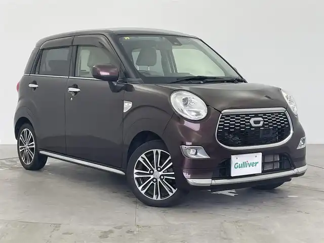 ダイハツ キャスト スタイル G SAⅡ 富山県 2016(平28)年 6.9万km プラムブラウンクリスタルマイカ 4WD/社外ナビ(AM/FM/CD/DVD/BT)/フルセグTV/バックカメラ/衝突軽減ブレーキ/アイドリングストップ/後方コーナーセンサー/純正AW/純正フロアマット/オートライト/LEDヘッドライト/フォグランプ/電動格納ミラー/バニティミラー/ドアバイザー/プッシュスタート/取扱説明書/保証書