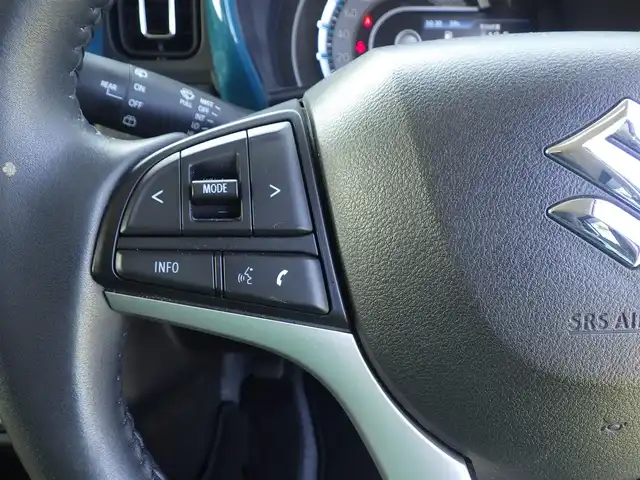 スズキ ハスラー HYBRID X 福島県 2020(令2)年 1.5万km デニムブルー ガンメタリック 2トーン デュアルカメラブレーキサポート/アイドリングストップ/社外SDナビ/地デジTV/【DVD/CD再生機能　Bluetooth接続】/革巻きステアリング/ステアリングスイッチ/前席シートヒーター/LEDヘッドライト/フォグライト/ウインカーミラー/リアコーナーセンサー/純正15インチアルミホイル/サイド/カーテンエアバッグ/携帯リモコン