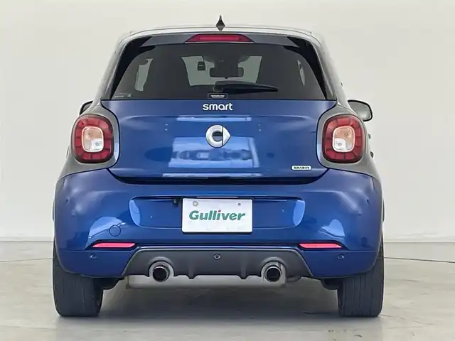 スマート ＭＣＣ スマート フォーフォー BRABUS エクスクルーシブ 群馬県 2019(平31)年 2.3万km 青Ⅱ ガラスルーフ　パドルシフト　９インチフローティングナビ　ドラレコ　ステアリングスイッチ　クリアランスソナー　クルーズコントロール　バックカメラ　キーレス　本革シート　MTモード付AT　後方コーナーセンサー　DN席シートヒーター/　