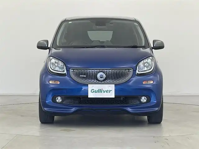 スマート ＭＣＣ スマート フォーフォー BRABUS エクスクルーシブ 群馬県 2019(平31)年 2.3万km 青Ⅱ ガラスルーフ　パドルシフト　９インチフローティングナビ　ドラレコ　ステアリングスイッチ　クリアランスソナー　クルーズコントロール　バックカメラ　キーレス　本革シート　MTモード付AT　後方コーナーセンサー　DN席シートヒーター/　