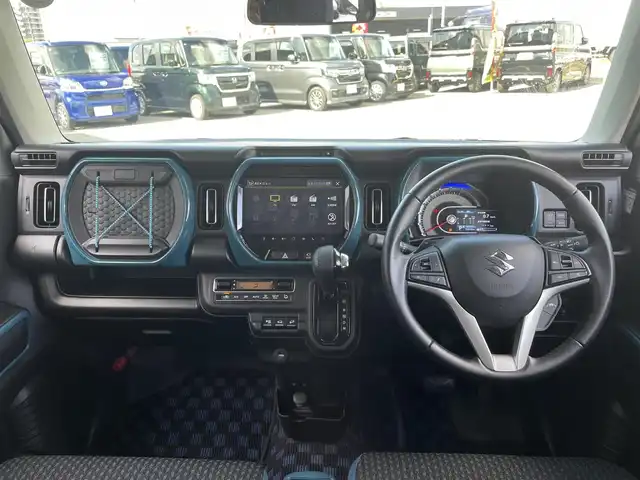 スズキ ハスラー HYBRID X ターボ 新潟県 2020(令2)年 5.1万km デニムブルー ガンメタリック 2トーン 4WD/ターボ/純正9インチメモリーナビ/(AppleCarPlay/CD/DVD/Bluetooth/USB)/フルセグTV/全方位モニター/バックカメラ/ETC/D/N席シートヒーター/デュアルカメラブレーキサポート/パドルシフト/レーダークルーズコントロール/レーンキープアシスト/横滑り防止装置/アイドリングストップ/コーナーセンサー/ダウンヒルアシストコントロール/スノーモード/プッシュスタート/スマートキー/スペアキー×1/保証書