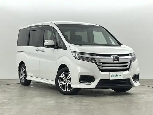 ホンダ ステップワゴン スパーダ eHEV G EXホンダS 福島県 2021(令3)年 2.1万km プラチナホワイトパール ホンダセンシング/・衝突軽減ブレーキ/・路外逸脱抑制/・アダプティブクルーズコントロール/・誤発進抑制機能/・先行車お知らせ/純正10型ナビ/・フルセグTV/・BT.SD.CD/DVD.AM/FM/全周囲カメラ/両側パワースライドドア/ドライブレコーダー（前後）/ハーフレザーシート/シートヒーター(D/N)/純正AW/革巻きステアリング/プッシュスタート/LEDヘッドライト/LEDフォグ/純正フロアマット
