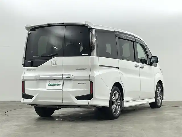 ホンダ ステップワゴン スパーダ eHEV G EXホンダS 福島県 2021(令3)年 2.1万km プラチナホワイトパール ホンダセンシング/・衝突軽減ブレーキ/・路外逸脱抑制/・アダプティブクルーズコントロール/・誤発進抑制機能/・先行車お知らせ/純正10型ナビ/・フルセグTV/・BT.SD.CD/DVD.AM/FM/全周囲カメラ/両側パワースライドドア/ドライブレコーダー（前後）/ハーフレザーシート/シートヒーター(D/N)/純正AW/革巻きステアリング/プッシュスタート/LEDヘッドライト/LEDフォグ/純正フロアマット