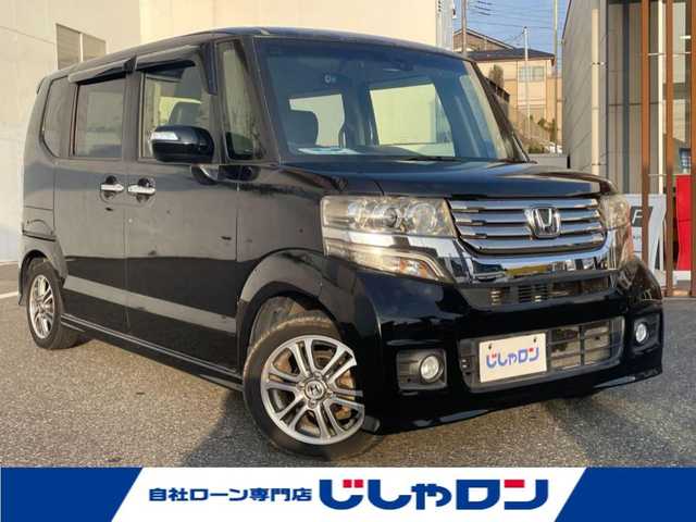 ホンダ Ｎ ＢＯＸ カスタム SSパッケージ 千葉県 2014(平26)年 8.6万km スマートブラック (株)IDOMが運営する【じしゃロン八千代店】の自社ローン専用車両になります。/こちらは現金またはオートローンご利用時の価格です。自社ローンご希望の方は別途その旨お申付け下さい/両側パワースライドドア/プッシュスタート