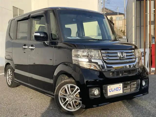 ホンダ Ｎ ＢＯＸ カスタム SSパッケージ 千葉県 2014(平26)年 8.6万km スマートブラック (株)IDOMが運営する【じしゃロン八千代店】の自社ローン専用車両になります。/こちらは現金またはオートローンご利用時の価格です。自社ローンご希望の方は別途その旨お申付け下さい/両側パワースライドドア/プッシュスタート