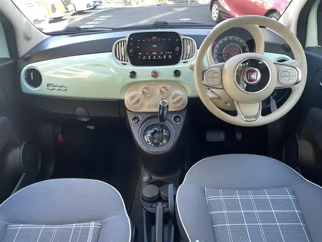 フィアット ５００ ツインエア ポップ 静岡県 2021(令3)年 2.6万km Ｌグリーン 純正ディスプレイオーディオ/USB/BT/前後純正ドライブレコーダー/ETC/純正フロアマット/純正15インチAW/キーレス/スペアキー/保証書/取扱説明書/R6点検記録簿有