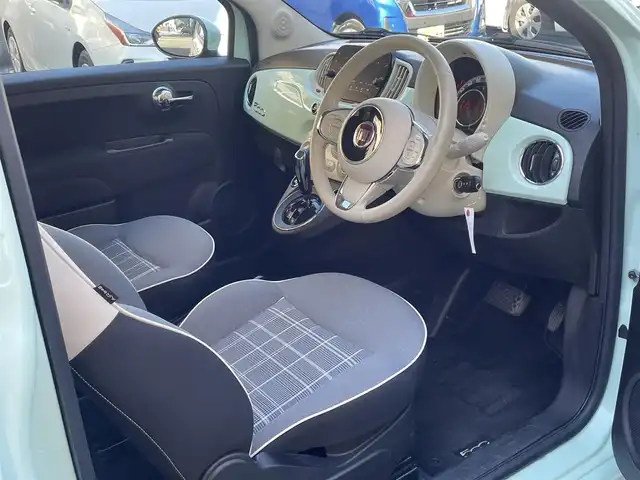 フィアット ５００ ツインエア ポップ 静岡県 2021(令3)年 2.6万km Ｌグリーン 純正ディスプレイオーディオ/USB/BT/前後純正ドライブレコーダー/ETC/純正フロアマット/純正15インチAW/キーレス/スペアキー/保証書/取扱説明書/R6点検記録簿有