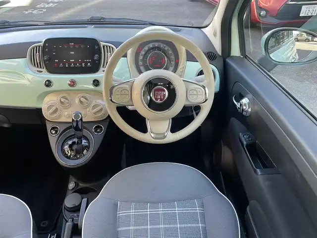 フィアット ５００ ツインエア ポップ 静岡県 2021(令3)年 2.6万km Ｌグリーン 純正ディスプレイオーディオ/USB/BT/前後純正ドライブレコーダー/ETC/純正フロアマット/純正15インチAW/キーレス/スペアキー/保証書/取扱説明書/R6点検記録簿有