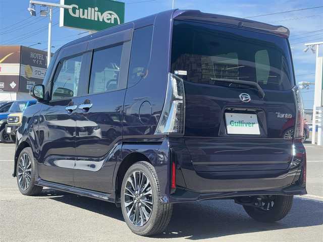 ダイハツ タント カスタム RS 徳島県 2022(令4)年 2.9万km クールバイオレットクリスタルシャイン ワンオーナー/純正9インチナビ/（BT/CD/SD/フルセグTV）/バックカメラ/ビルトインETC/両側パワースライドドア/前席シートヒーター/LEDヘッドライト/オートライト/ステアリングスイッチ/プッシュスタート/オートブレーキホールド/電動パーキングブレーキ/スマートキー/スペアキー1本/純正15インチアルミホイール/保証書・取扱説明書有り