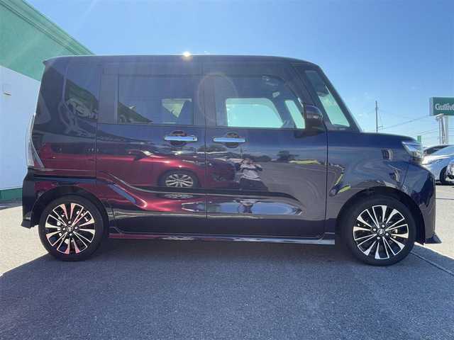 ダイハツ タント カスタム RS 徳島県 2022(令4)年 2.9万km クールバイオレットクリスタルシャイン ワンオーナー/純正9インチナビ/（BT/CD/SD/フルセグTV）/バックカメラ/ビルトインETC/両側パワースライドドア/前席シートヒーター/LEDヘッドライト/オートライト/ステアリングスイッチ/プッシュスタート/オートブレーキホールド/電動パーキングブレーキ/スマートキー/スペアキー1本/純正15インチアルミホイール/保証書・取扱説明書有り