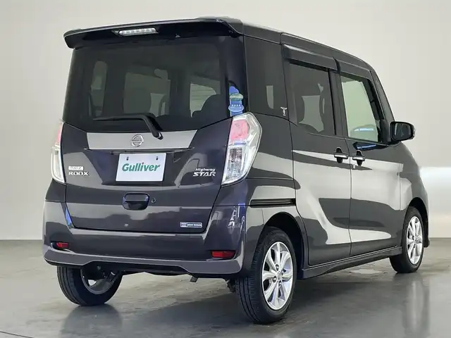 日産 デイズ ルークス ハイウェイスターX 愛知県 2017(平29)年 3.9万km プレミアムパープルP 純正ナビ　全方位カメラ　ドラレコ　禁煙　フルセグTV　Bluetooth　ETC　USB　両側パワスラ　エマブレ　衝突軽減　オートハイビーム　HIDオートライト　フォグ　純正フロアマット　リアシェード　アイドリングストップ　プッシュスタート　スマートキー